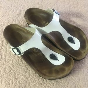 SOLD ON M! Birkenstock white sandals size 37